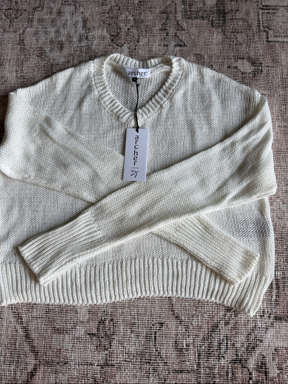 Archer Women’s Cream Crew Neck Knit Sweater